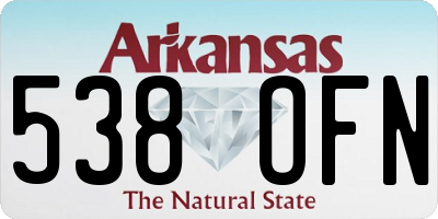 AR license plate 538OFN