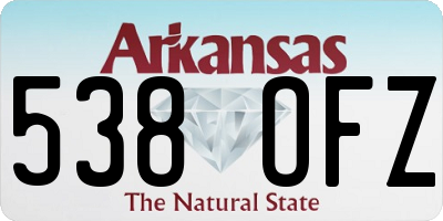 AR license plate 538OFZ