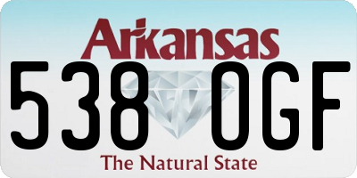 AR license plate 538OGF