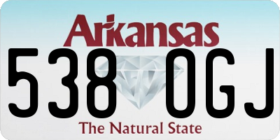 AR license plate 538OGJ