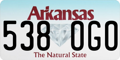 AR license plate 538OGO