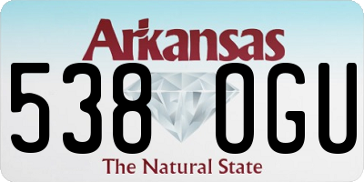 AR license plate 538OGU
