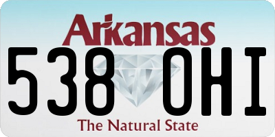 AR license plate 538OHI