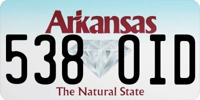 AR license plate 538OID