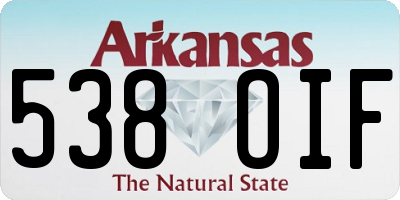 AR license plate 538OIF
