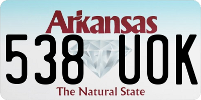 AR license plate 538UOK