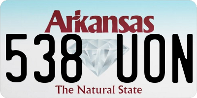 AR license plate 538UON