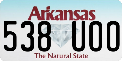 AR license plate 538UOO