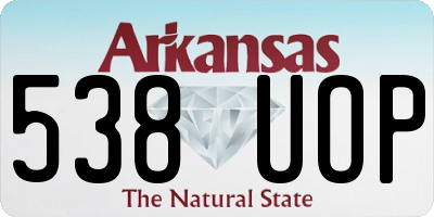 AR license plate 538UOP