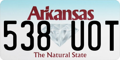 AR license plate 538UOT
