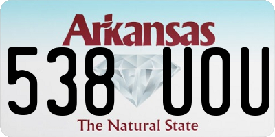 AR license plate 538UOU
