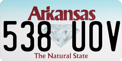 AR license plate 538UOV