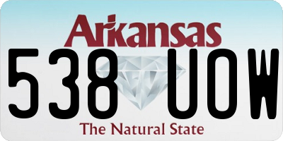 AR license plate 538UOW