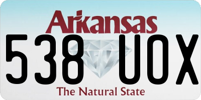 AR license plate 538UOX