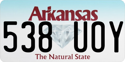 AR license plate 538UOY
