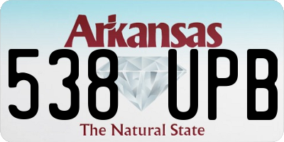 AR license plate 538UPB