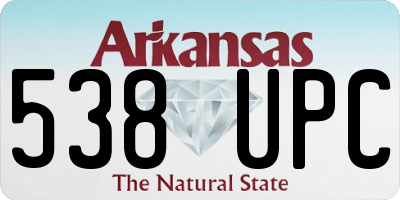 AR license plate 538UPC