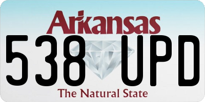 AR license plate 538UPD