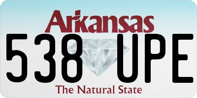 AR license plate 538UPE