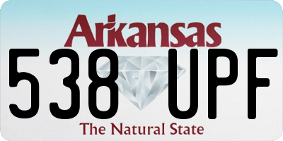 AR license plate 538UPF
