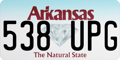 AR license plate 538UPG