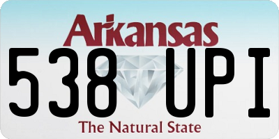 AR license plate 538UPI