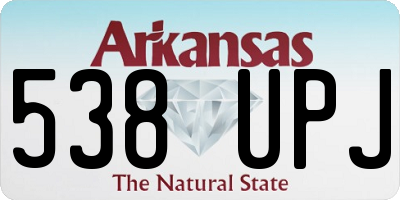 AR license plate 538UPJ
