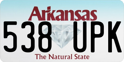 AR license plate 538UPK