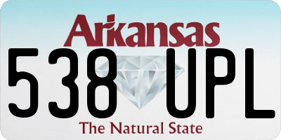 AR license plate 538UPL