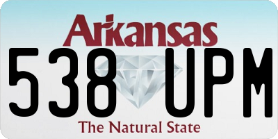 AR license plate 538UPM