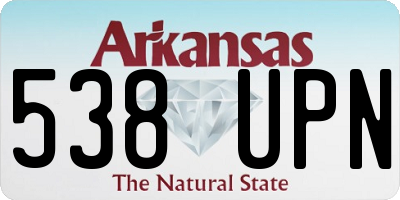 AR license plate 538UPN