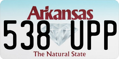 AR license plate 538UPP