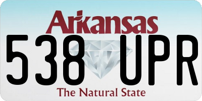 AR license plate 538UPR
