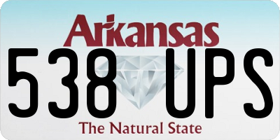 AR license plate 538UPS