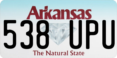 AR license plate 538UPU