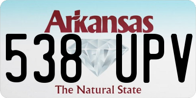 AR license plate 538UPV