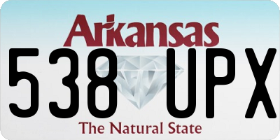 AR license plate 538UPX
