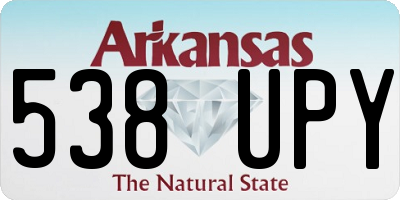 AR license plate 538UPY
