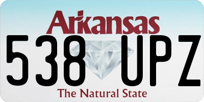AR license plate 538UPZ