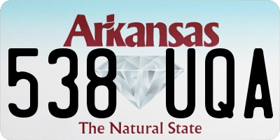 AR license plate 538UQA