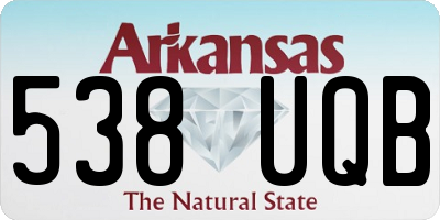 AR license plate 538UQB