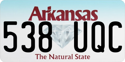 AR license plate 538UQC