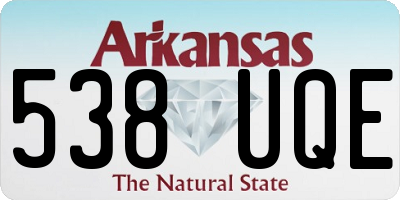 AR license plate 538UQE