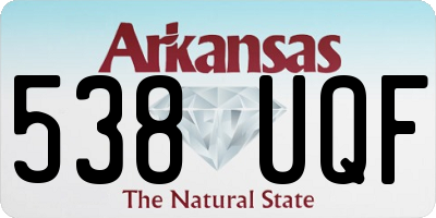 AR license plate 538UQF