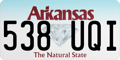 AR license plate 538UQI