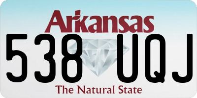AR license plate 538UQJ