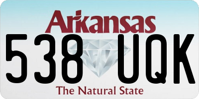 AR license plate 538UQK