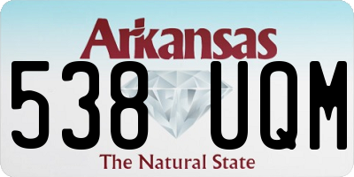 AR license plate 538UQM