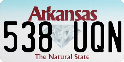 AR license plate 538UQN