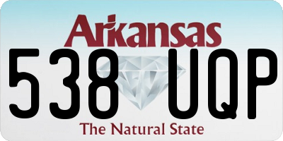 AR license plate 538UQP